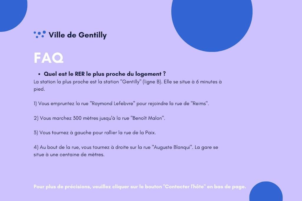 Paris Gentilly Appartement Tout Equipe - Rer B Екстериор снимка